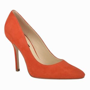 Nine West Arley Square-Toe Pumps - Orange - Ireland (QA0368714)